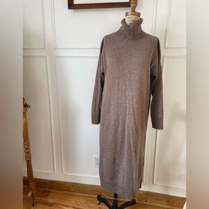 Part Two Brown Turtleneck Sweater Dress 100% wool - Women